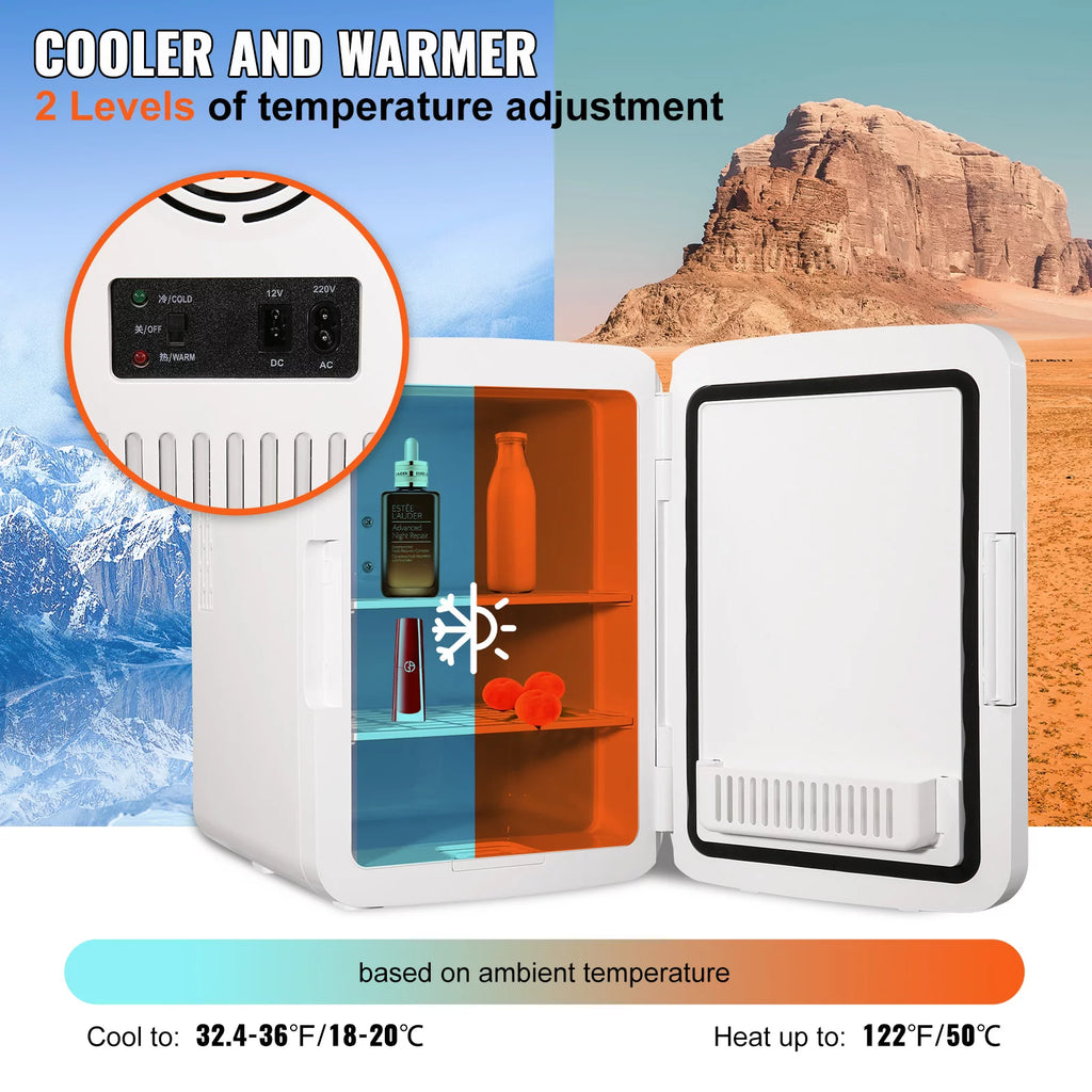 10L 12 Cans Portable Cooler Warmer Mini Fridge K45944