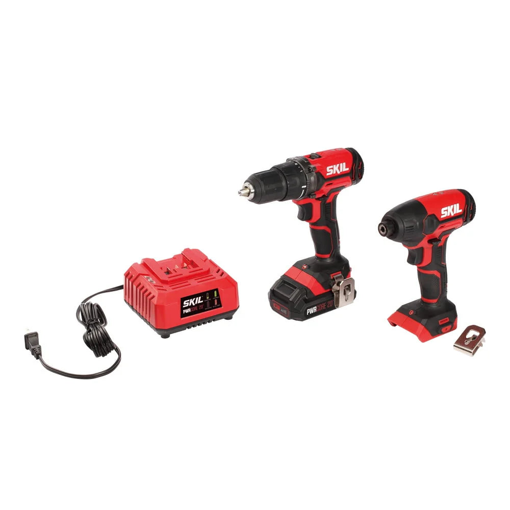20 Volt Brushless Lithium-Ion Cordless Drill Driver and Hex Impact Driver Combo Kit H6118