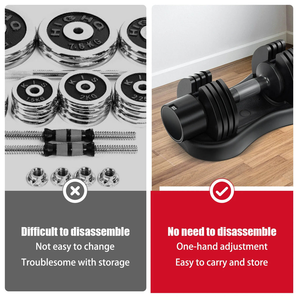 27.5lbs 5-in-1 Adjustable Dumbbell C66936