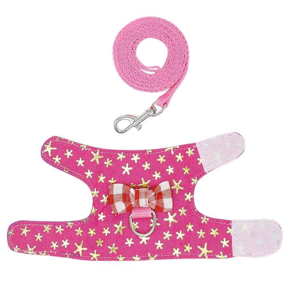 Small Pet Outdoor Walking Harness Vest and Leash Set H917115