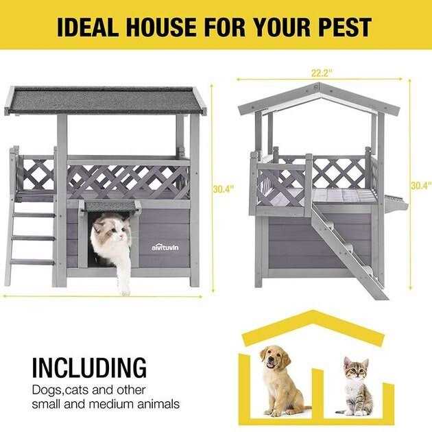 Outdoor & Indoor Cat House H655