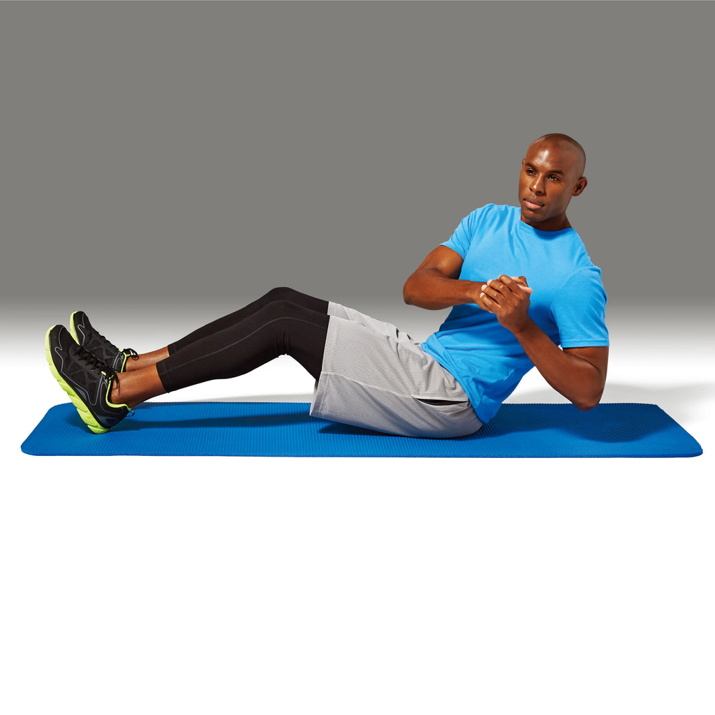 Blue 10mm NBR Foam Fitness Mat with Carry Strap J177402