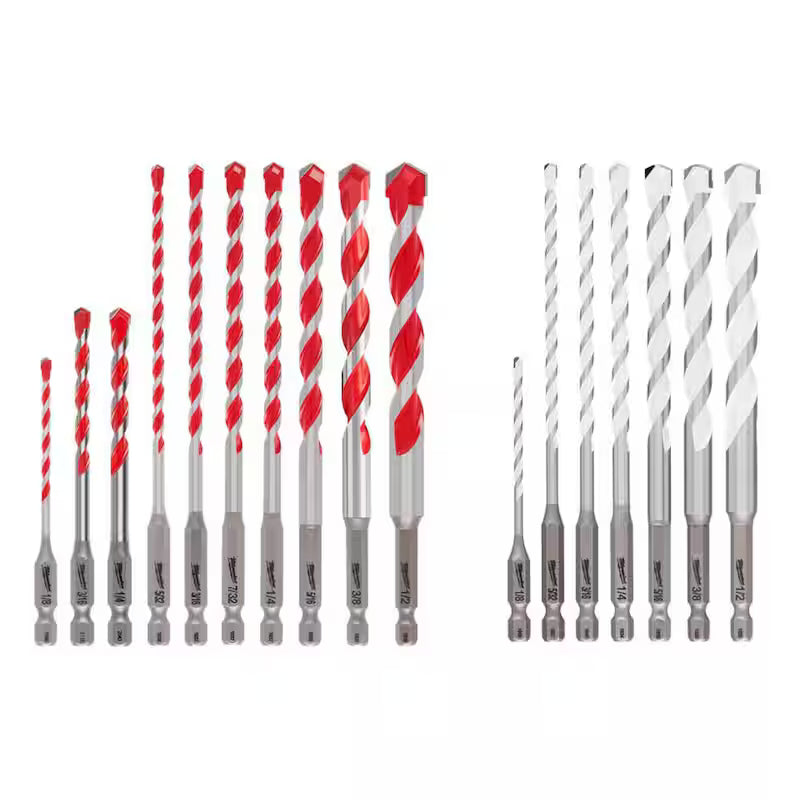 Carbide Hammer Drill and Multi-Material Bit Set 17-Piece P97585