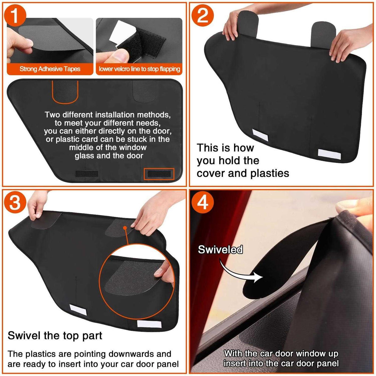 2 Pack Waterproof Pet Car Door Cover Protector M751