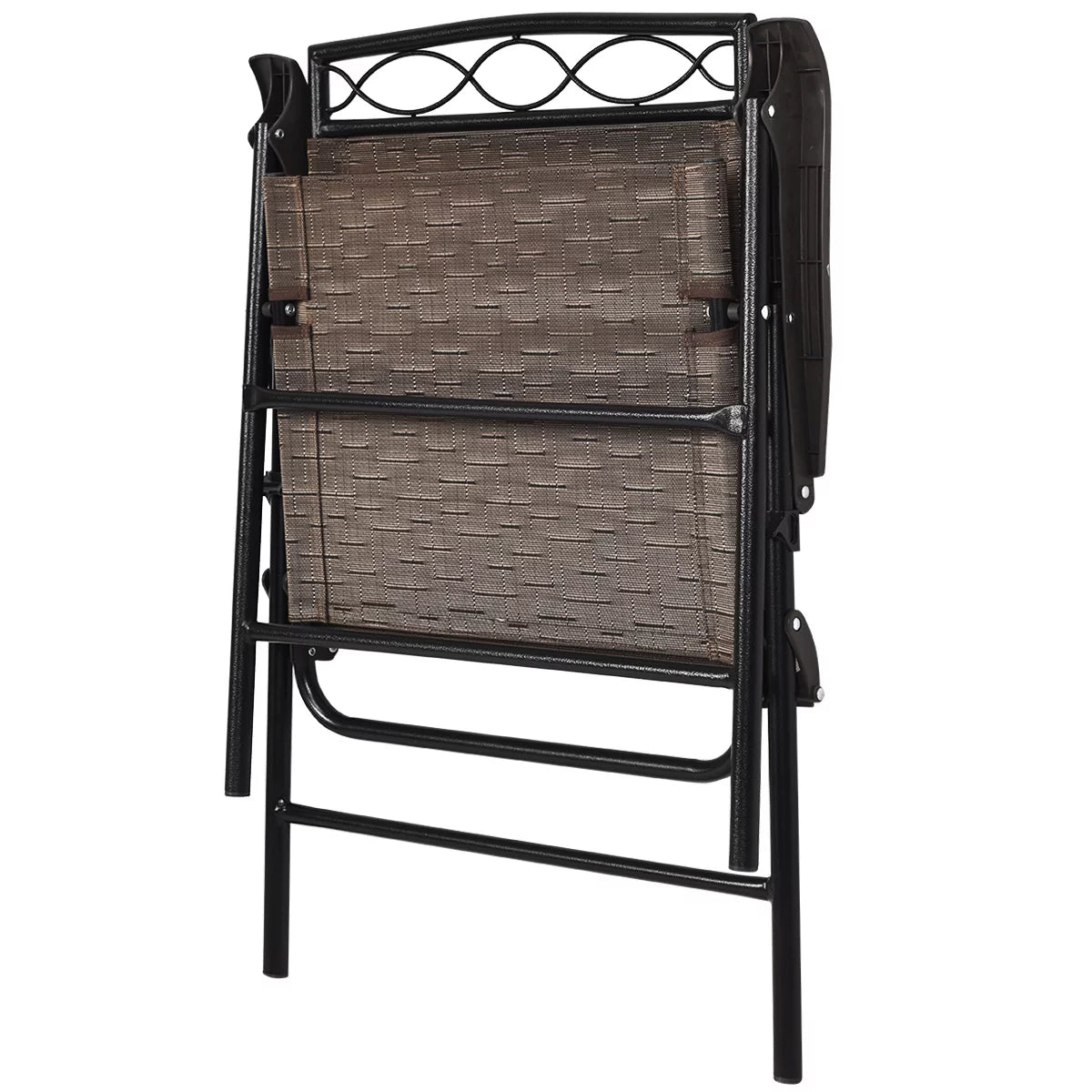 3PCS Bistro Set with Folding Chairs Table U899
