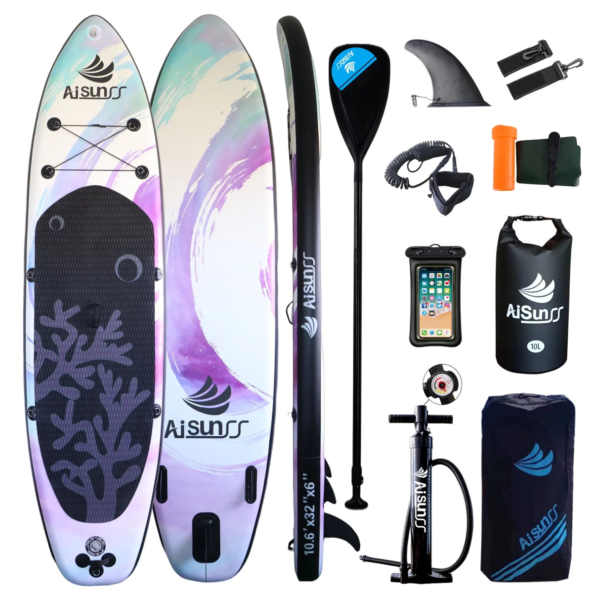 Inflatable Stand up Paddle Board 11ft Purple C195