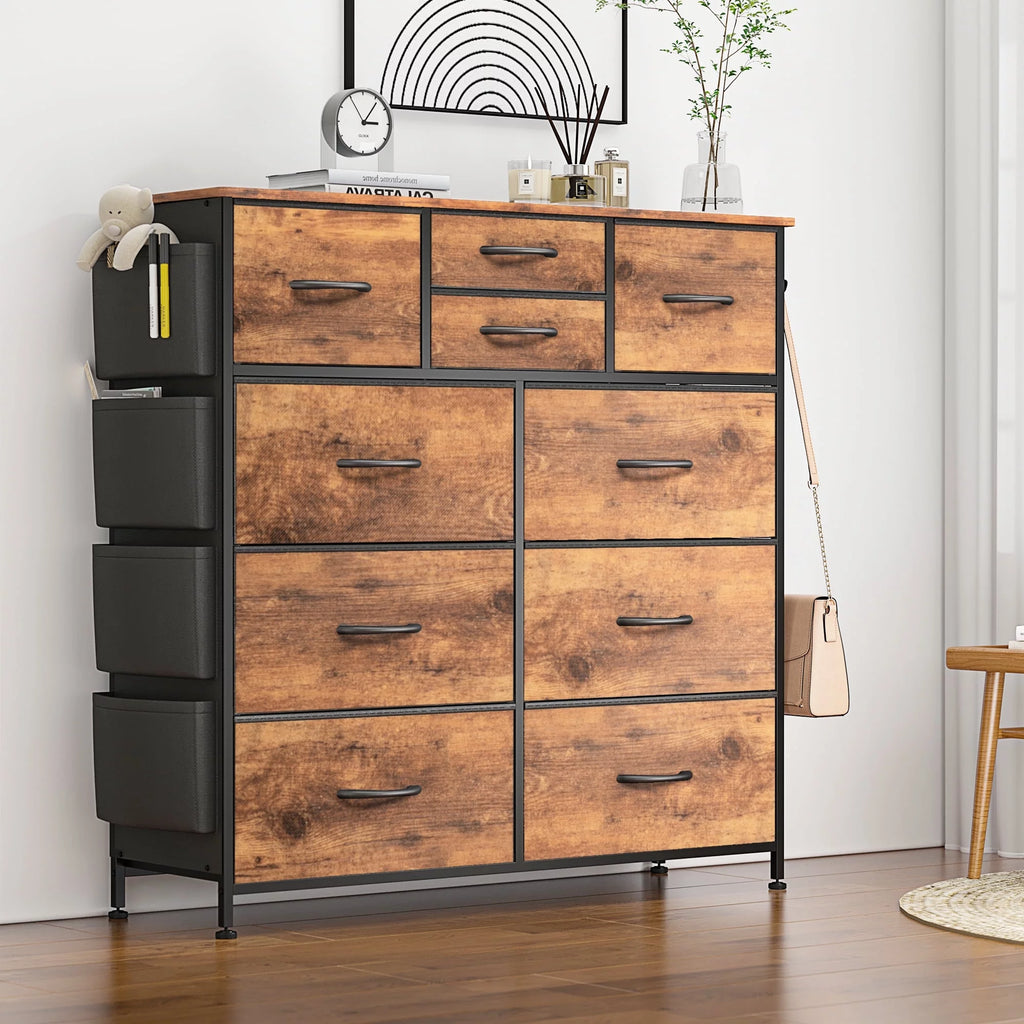 Brown 10 Drawer Dresser N5572