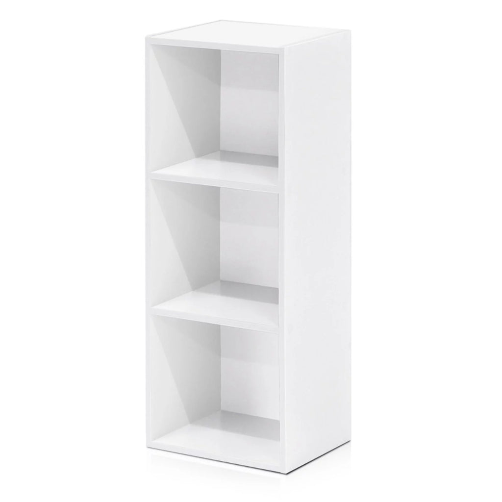 White Pink 3-Tier Engineered Wood Bookcase J903