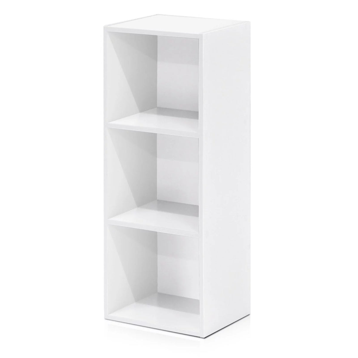 White Pink 3-Tier Engineered Wood Bookcase J903