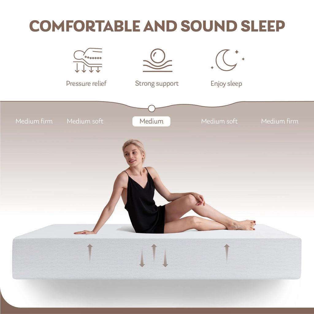 10 Tight Top Gel Memory Foam Full Mattress X34701