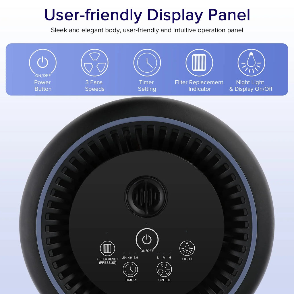 Black H13 True HEPA Air Purifier C202460