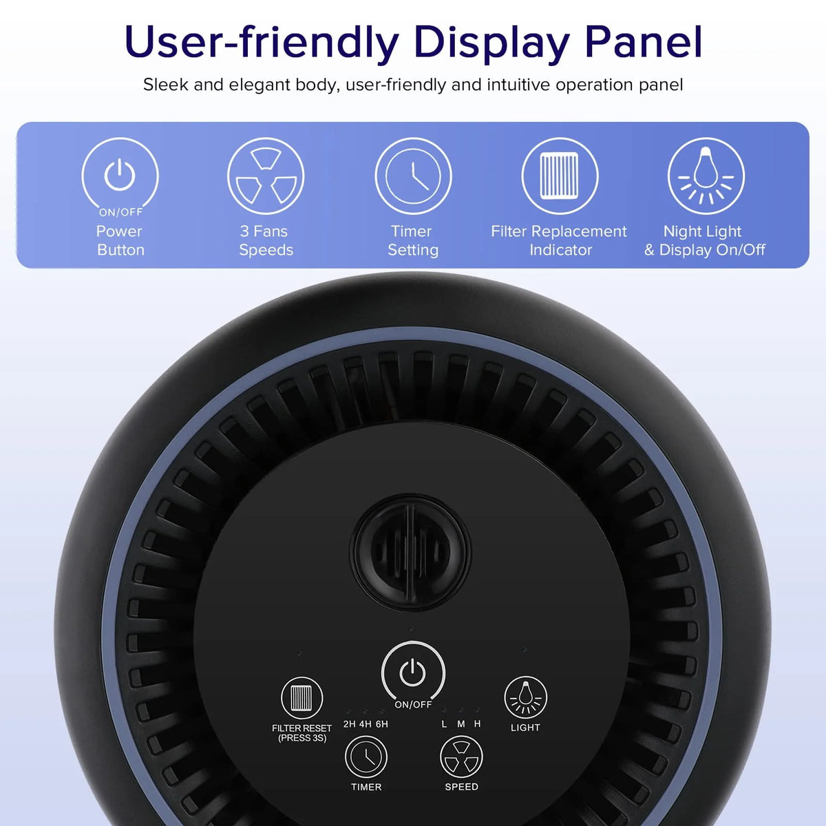 Black H13 True HEPA Air Purifier C202460
