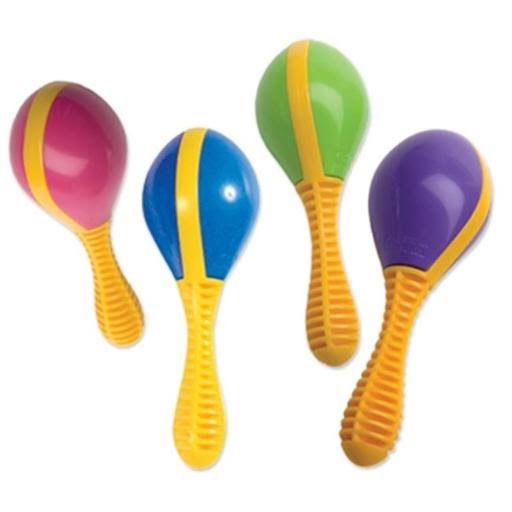 Assorted Colors Maracas 24 count S2687