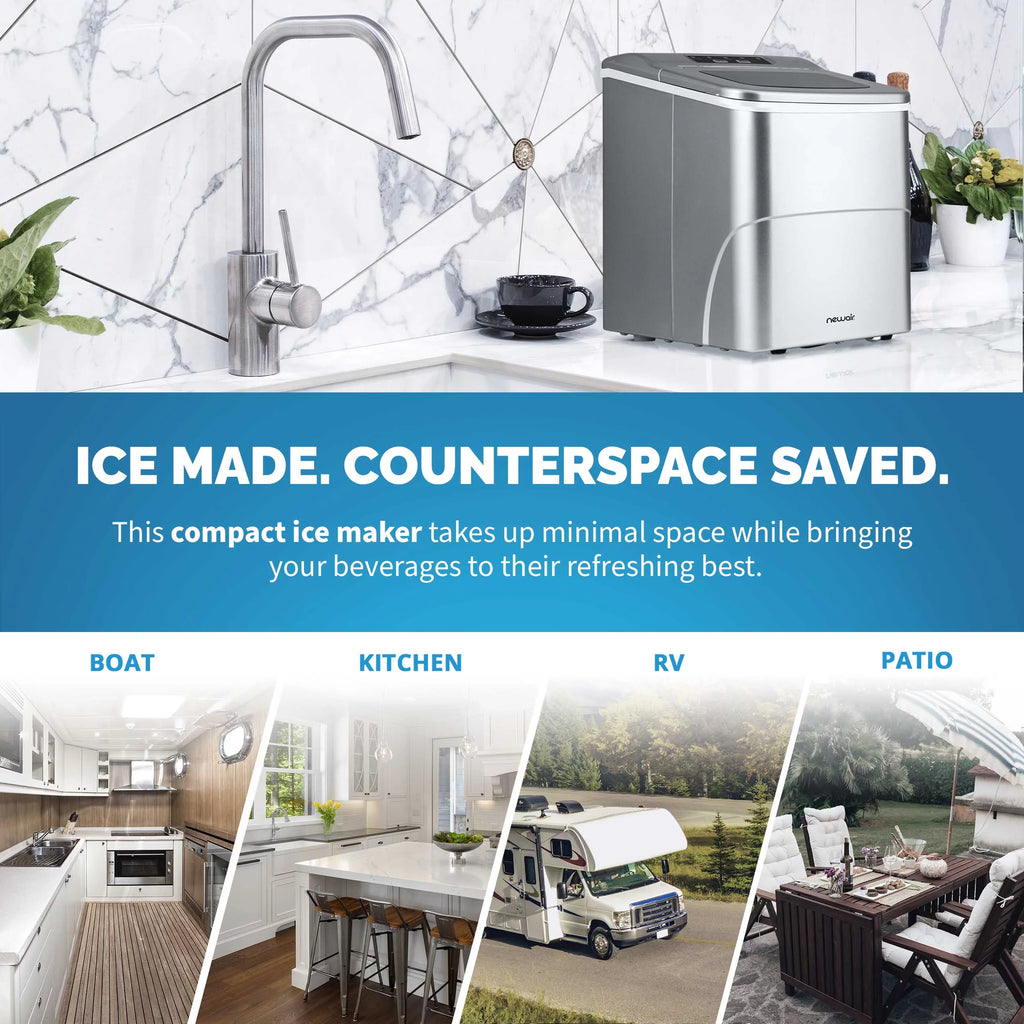 26 lbs. Countertop Ice Maker in Black E6342