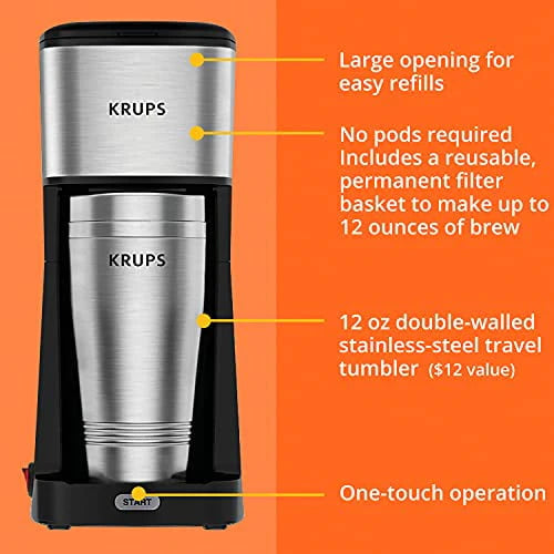 12oz Single Serve Coffee Maker with Travel Tumbler Q71725