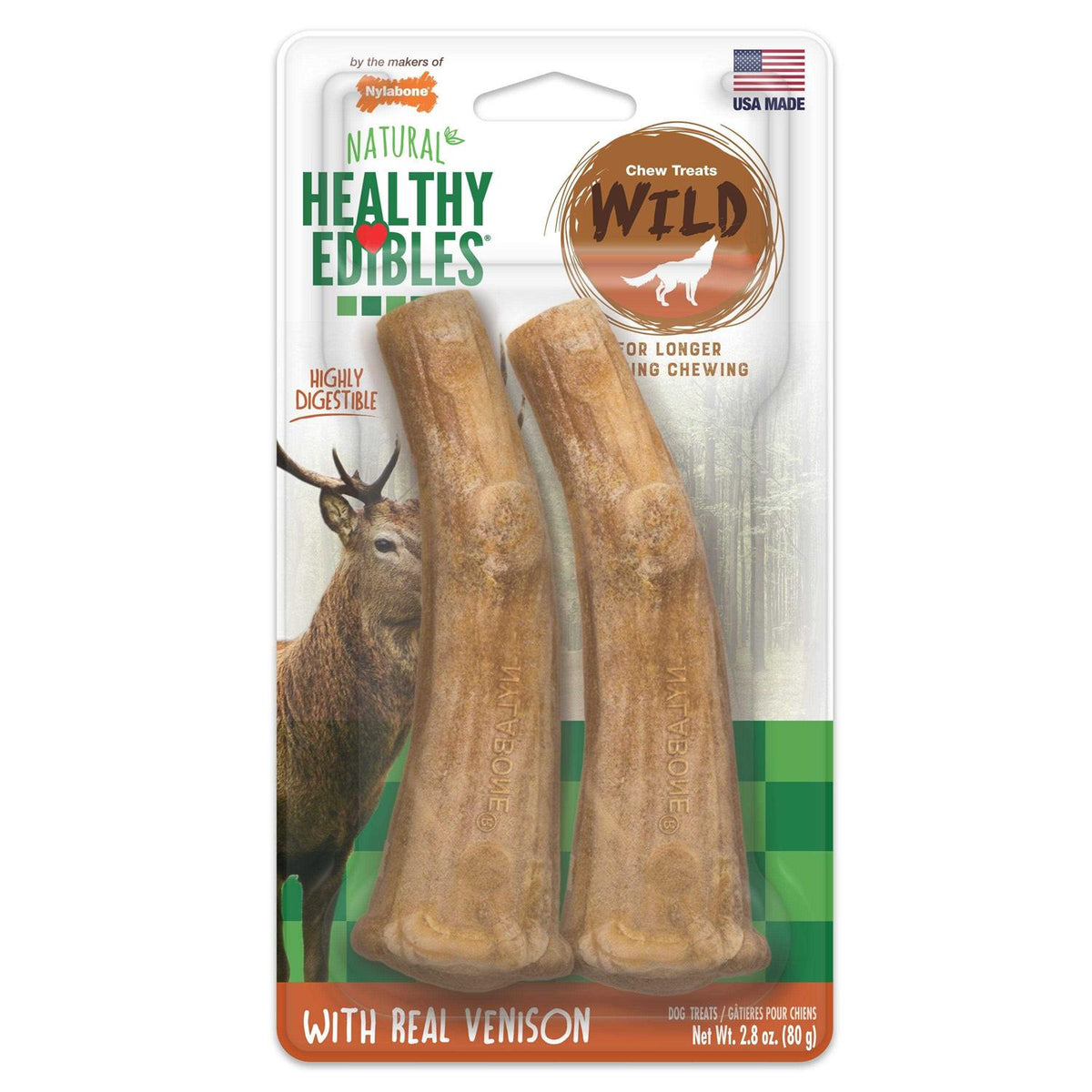 Natural Long Lasting Venison Dog Chew Treats Z759