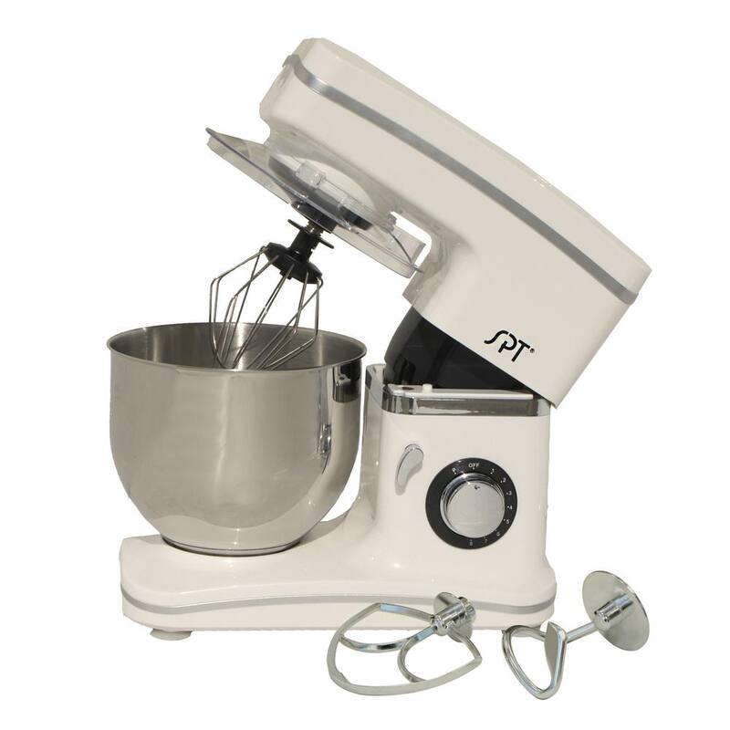White 5.5 Qt 8-Speed Tilt Head Stand Mixer P580