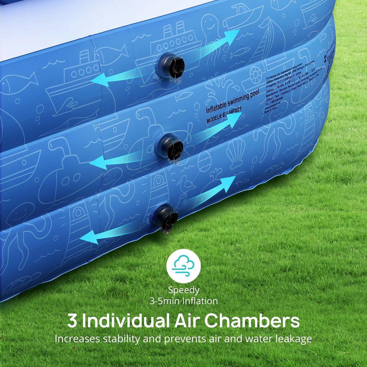 Rectangular Thickened Inflatable Pool Y25051