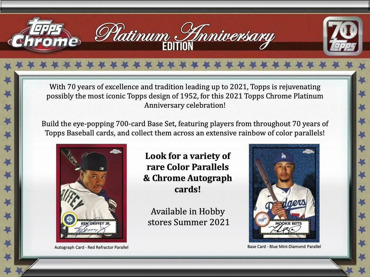 Topps Chrome Baseball Platinum Anniversary Hobby D2209