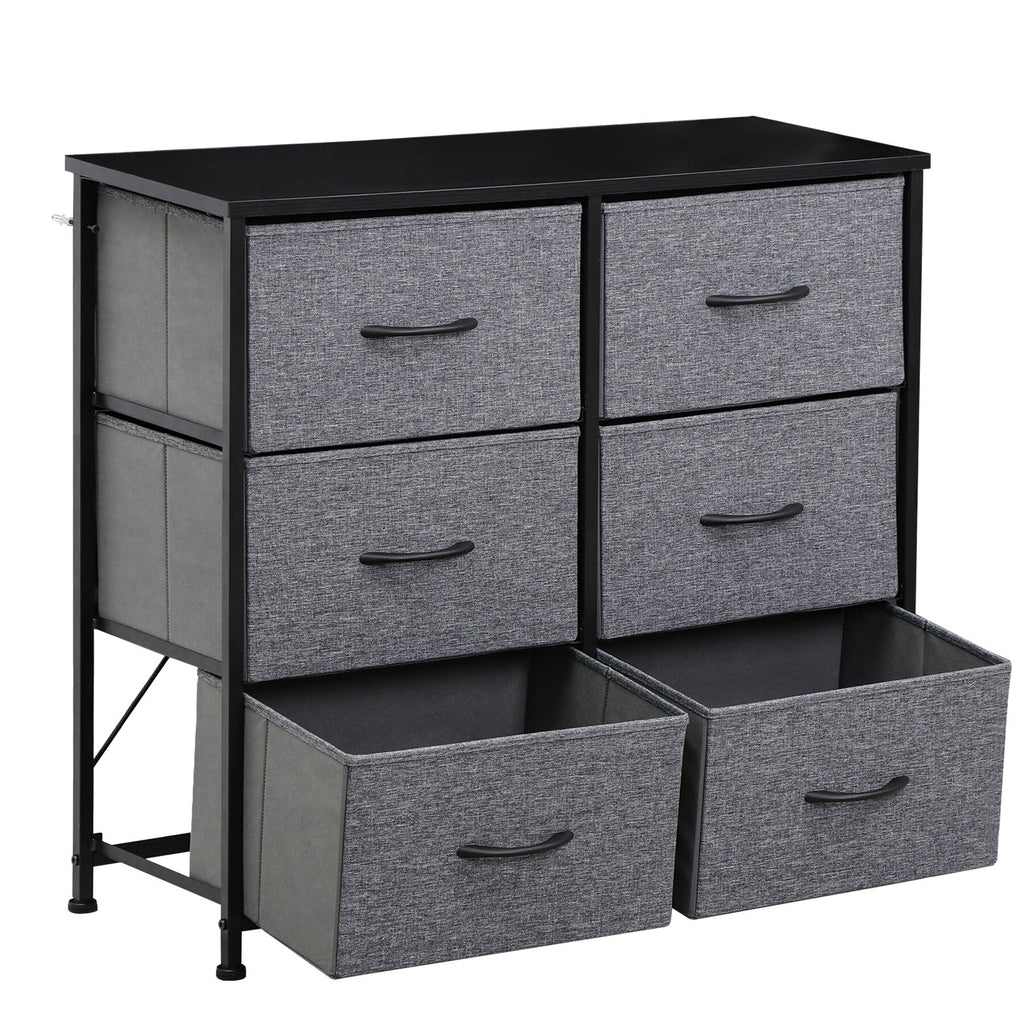 6 Drawer Fabric Storage Dresser I4125