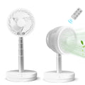 Portable Foldable Rechargeable Standing Fan with Remote Control White H8823