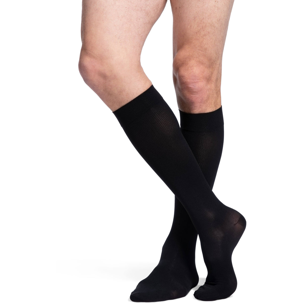 Men's 20-30 mmHg Black Knee High F373460