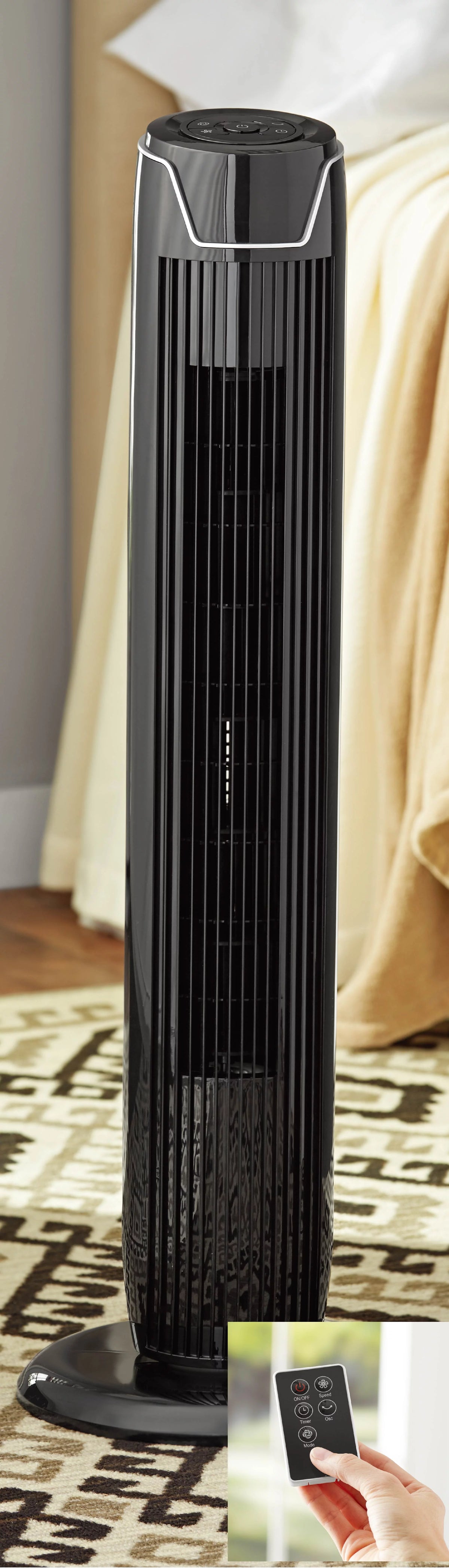 Black 3-Speed Oscillating Tower Fan T285144