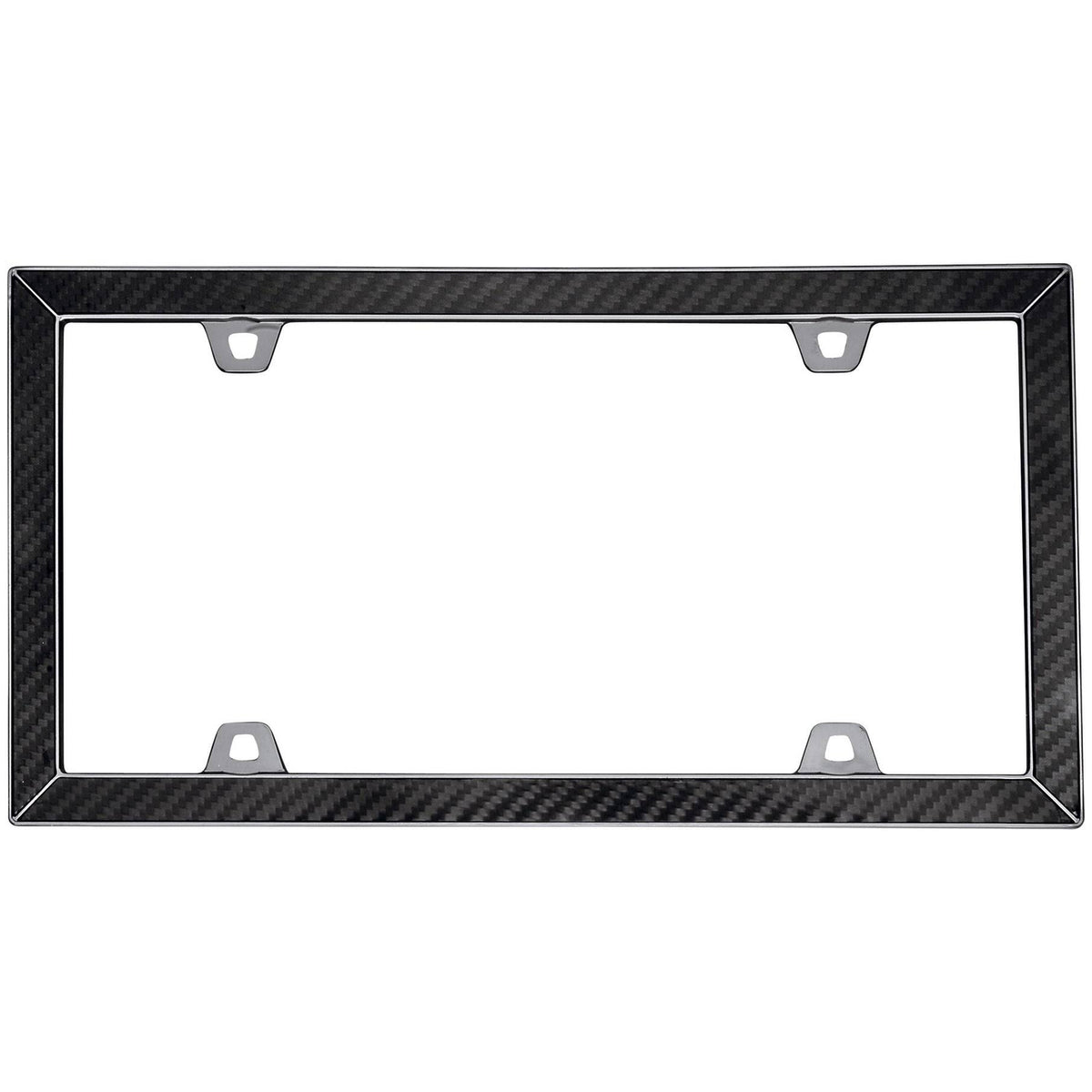 Carbon Fiber Black Chrome License Plate Frame L66473