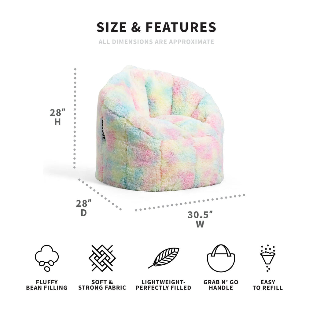 Leopard Print Super Soft Fur Bean Bag Chair M37969
