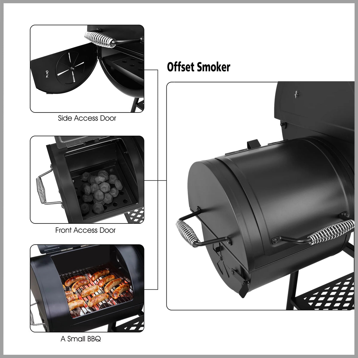 30 Charcoal Grill with Offset Smoker S275346