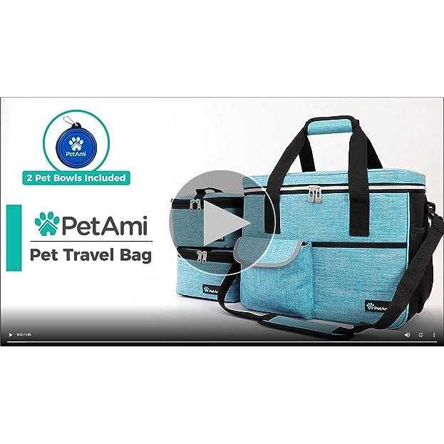 Dog Travel Bag with Food Container and Bowls Q992031