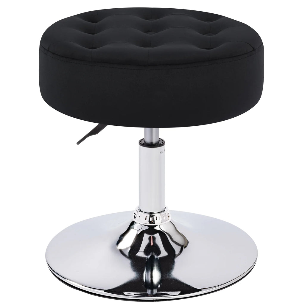 Adjustable Vanity Stool White Metal Frame C348352