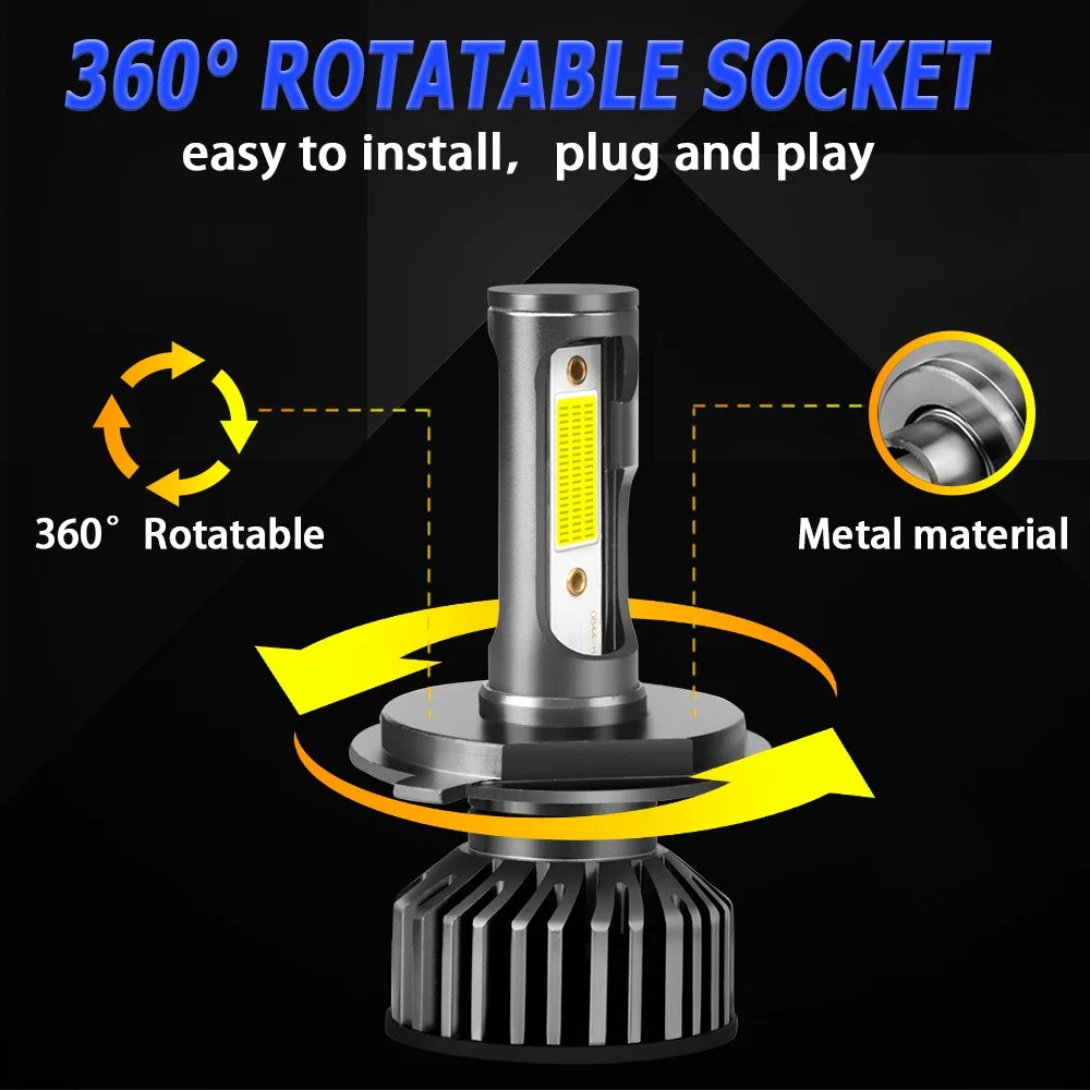 H4/9003/HB2 LED Bulb 6500K Cool White IP68 Waterproof Pack of 2 P314315