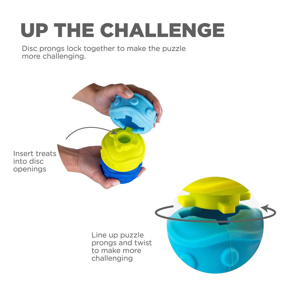 Treat Locking Discs Dispenser Puzzle Dog Toy Q798