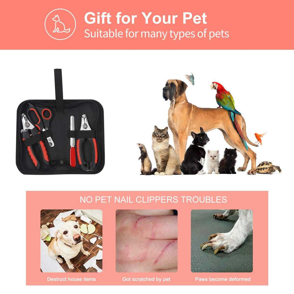 Dog Nail Clippers Trimmer Set with Safety Guard J963525