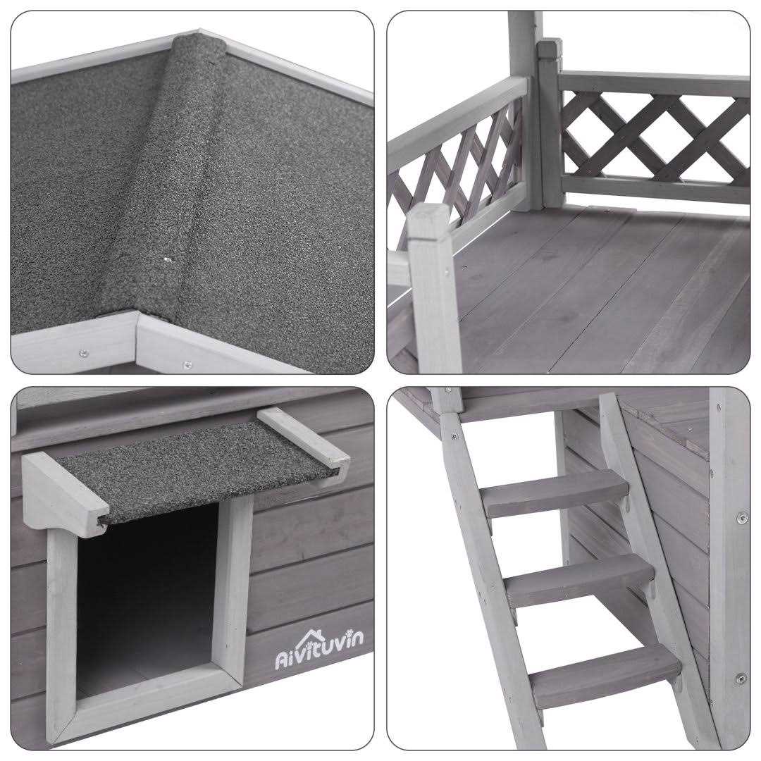 Outdoor & Indoor Cat House H655