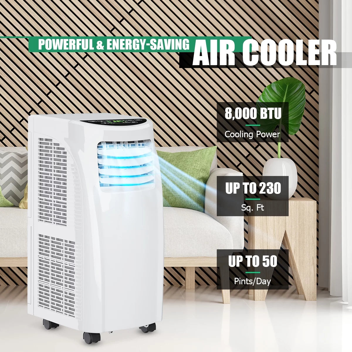 8000BTU Portable Air Conditioner & Dehumidifier S129