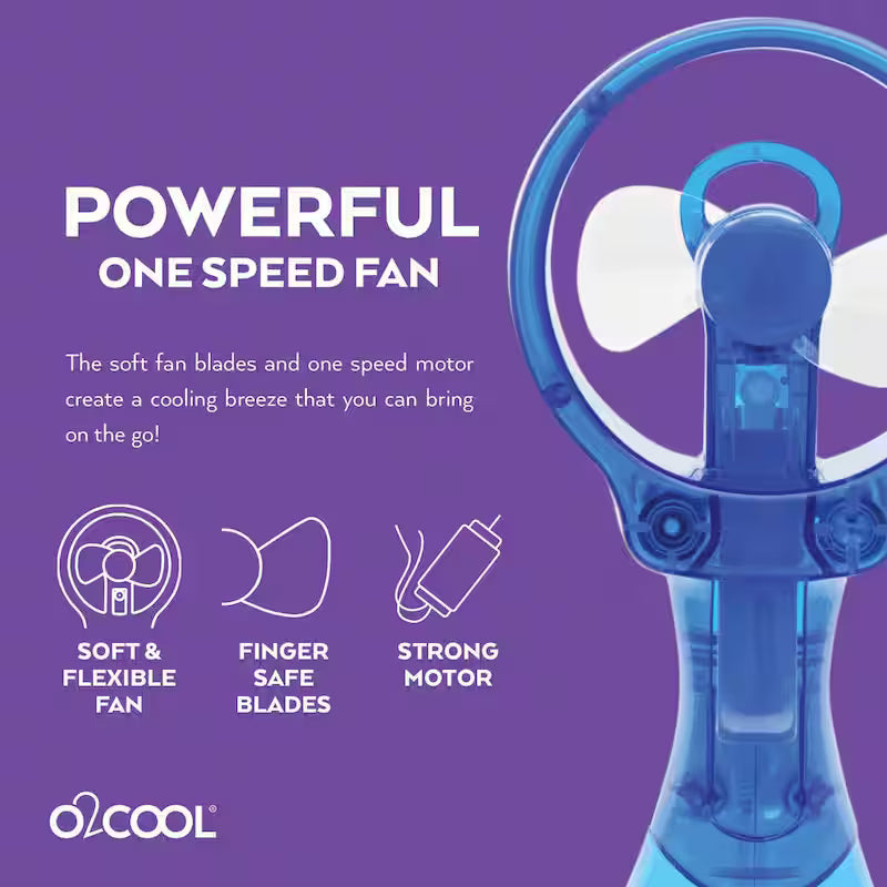 3 in. Water Misting Personal Fan in Blue N22018