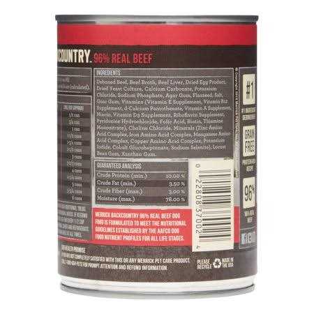 96% Real Beef Grain Free Canned Dog Food Q463