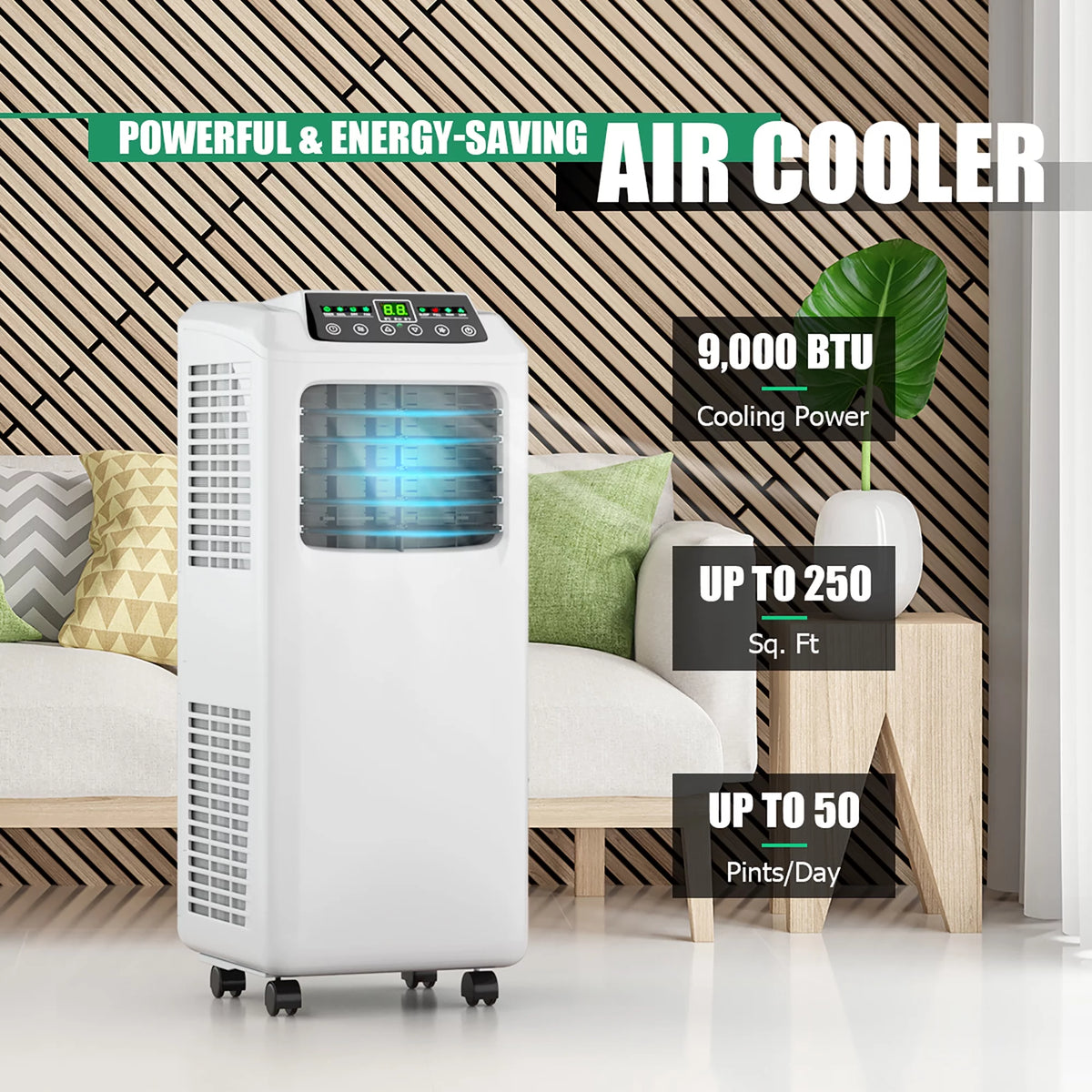 5500 BTU Portable Air Conditioner & Dehumidifier with Window Kit D622