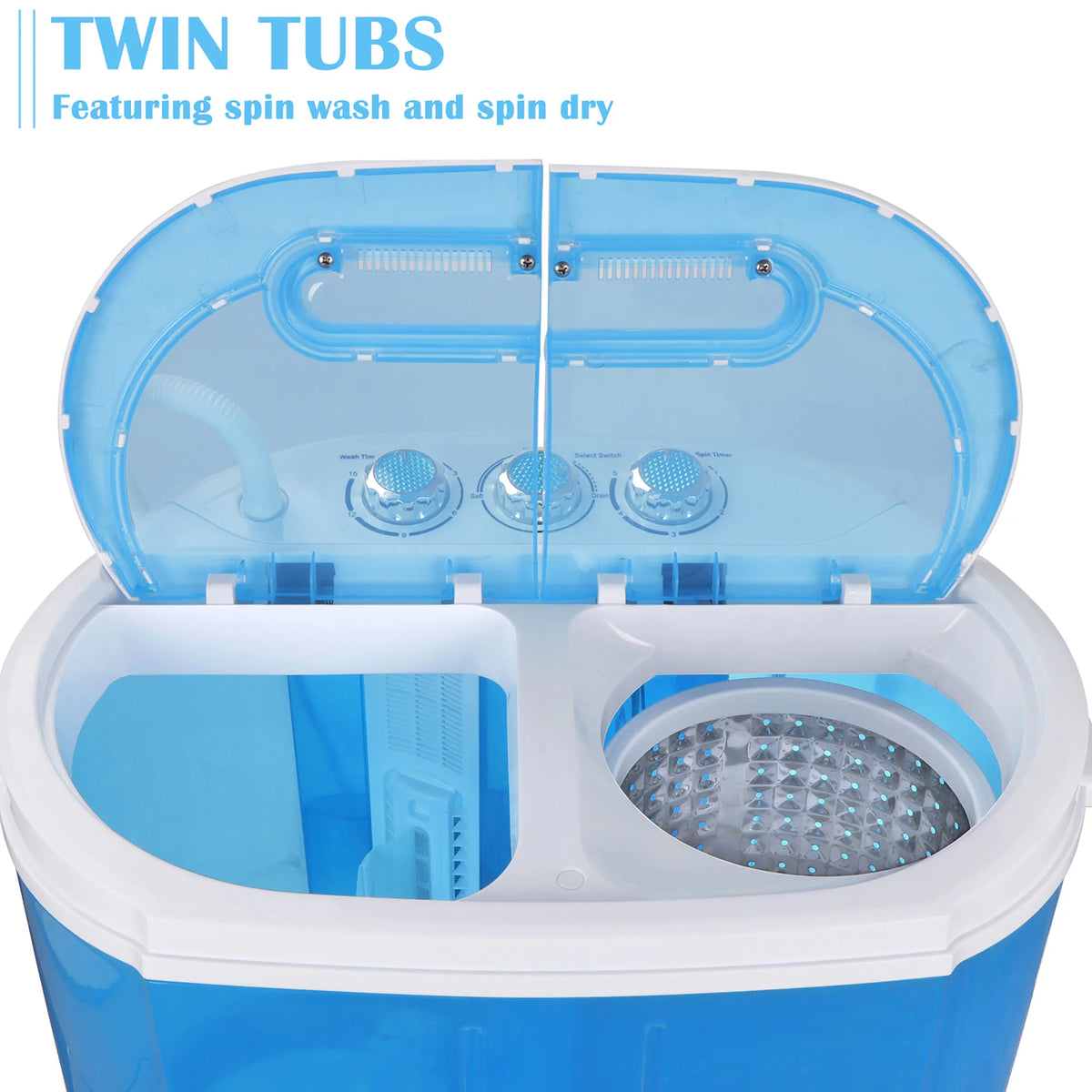 Portable Compact 10lbs Washer Blue White J5135